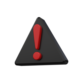 3d triangle warning sign png