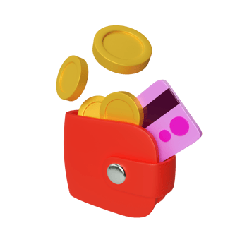 Wallet 3D Render Illustration png
