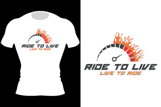 Custom Motors.Crazy Biker.Crazy Squad Biker.Ride to Live Live to Ride.Motorcycle T-Shirt Design vector