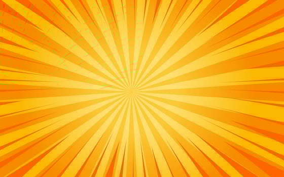 Sun rays retro vintage style on yellow and orange background, Sunburst pattern background. Rays. Summer banner vector illustration. Abstract wallpaper for template business social media advertising.