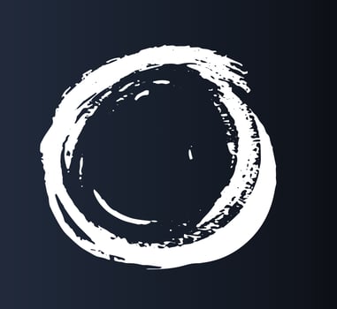 Grunge circle frame on black background. vector
