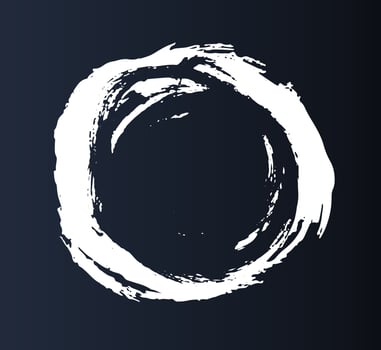 Grunge circle frame on black background. vector