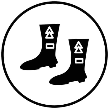 Electrician Boots Icon Style vector