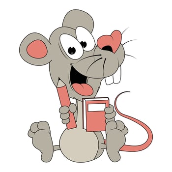 cute rat animal cartoon graphic vector
