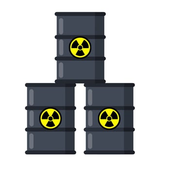 Barrel of oil. Stack of Combustible fossil fuel vector