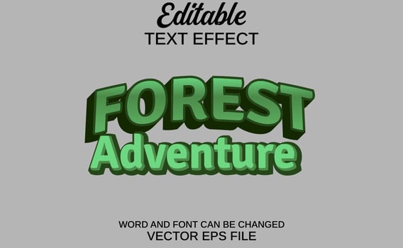 eeditable text effect vector