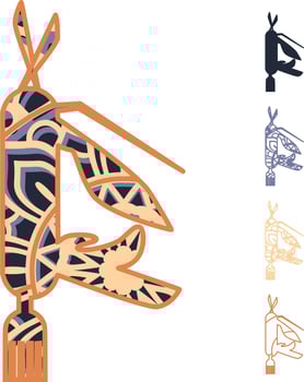 Mandala Print Laser Cut file vector
