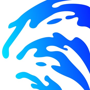 blue liquid gradient abstract, Wavy design element, Fluid graphic shape element design vector, waves, water, splash water, Swirl wave vector