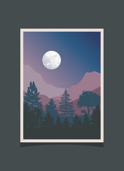 Abstract mountain painting, Abstract background, Premium Vector