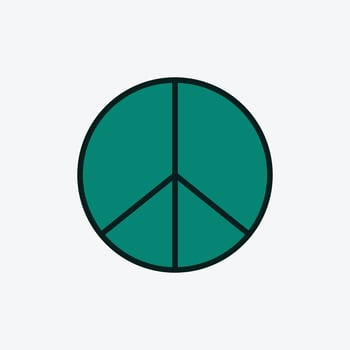 Peace icon vector logo design template