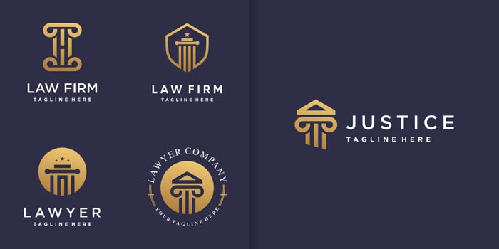Law logo collection with modern concept Premium Vector