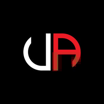 UA letter logo creative design with vector graphic