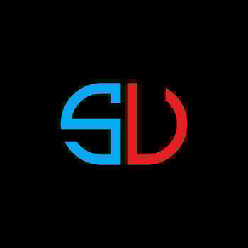 SU letter logo creative design with vector graphic