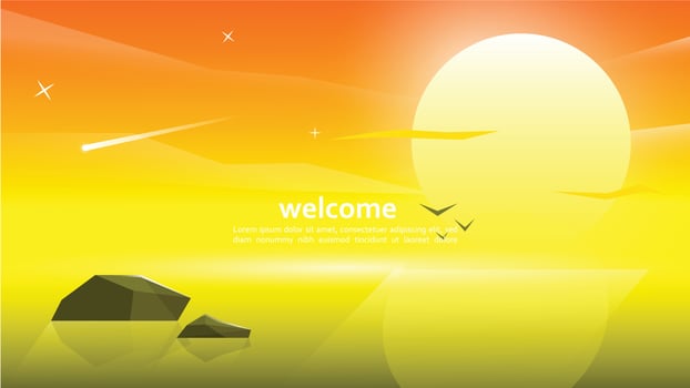 Vector landscapes in a minimalist style - landscape illustration - flat design - Vector