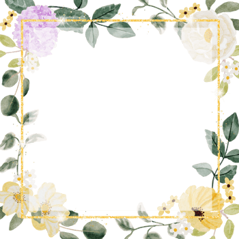 watercolor spring summer flower bouquet square banner background png