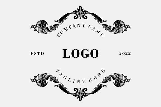 Vintage Logo Background. Luxury Frame Classic And Clipart vector