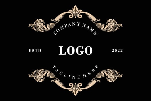 Vintage Logo Background. Luxury Frame Classic And Clipart vector