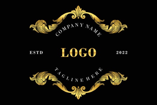 Vintage Logo Background. Luxury Frame Classic And Clipart vector