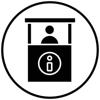 Information Kiosk Icon Style vector