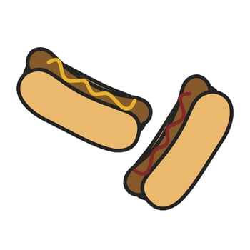 Illustration vector hotdog