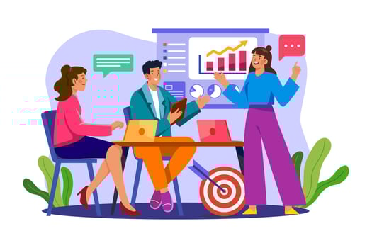 Business Meeting Illustration concept on white background vector