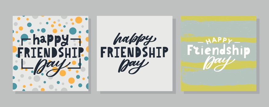 Friendship day vector illustration with text and elements for celebrating friendship day 2022