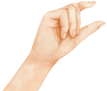 Hand pose watercolor illustration png