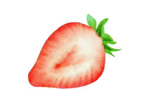 strawberry watercolor clip art png