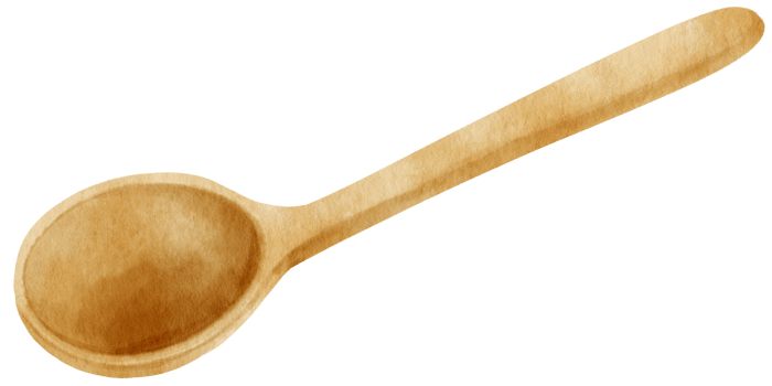 Wooden Spoon Watercolor illustration png