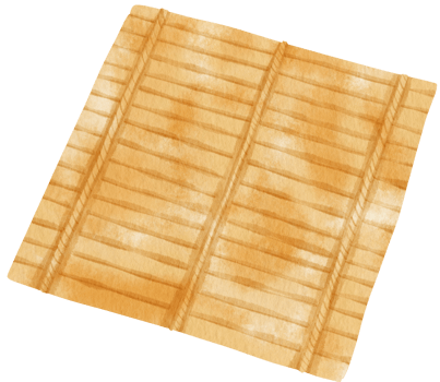 Bamboo sushi mat Watercolor illustration png