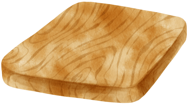 Cutting board Watercolor illustration png