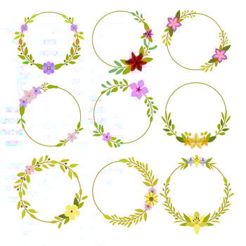 Floral Wreath Collection vector