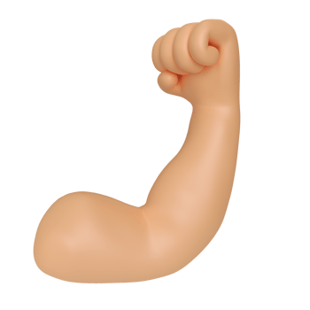 Strong Muscle Hand Gesture 3D Render Illustration png