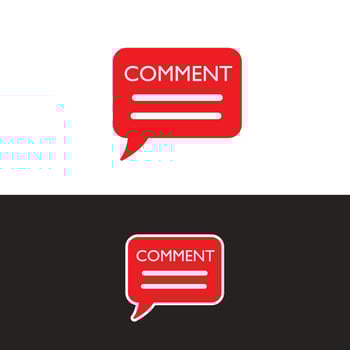 comment icon illustration, message. very suitable for use in social media, banners. vector