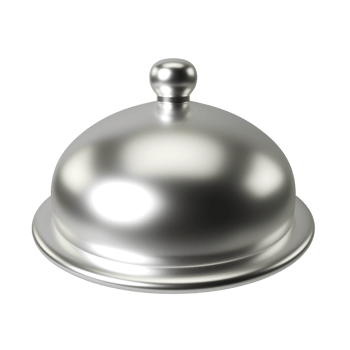 Movable Food Cover 3D Illustration Icon png