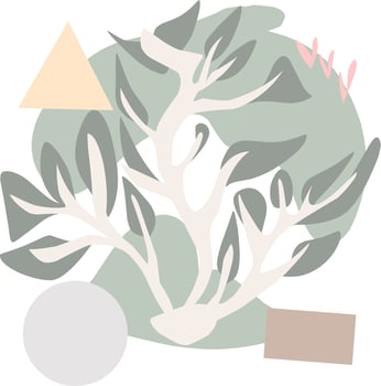 Abstract art of a leaf vector