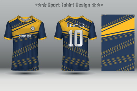 Soccer jersey mockup abstract geometric pattern sport t-shirt design vector