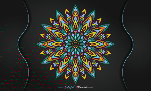 Colourful mandala design background, geometric and decorative mandala for print, poster, book cover, brochure, flyer, banner vector