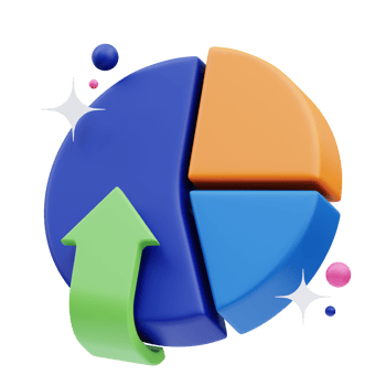 Business Icon, chart pie, 3d Illustration png