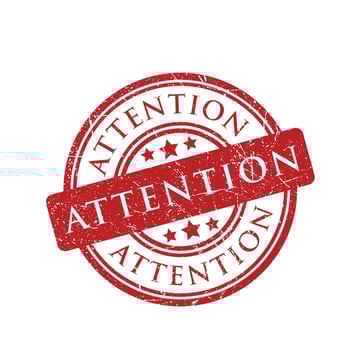 attention icon vector design template