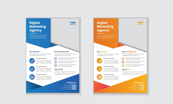 Corporate Flyer Template Design For Multipurpose Business vector