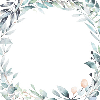 watercolor leaf frame png