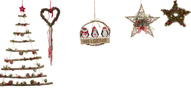 christmas decorations welcome isolated on white background with clipping path png