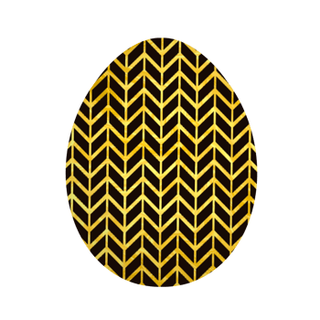 Golden black decorated Easter egg png