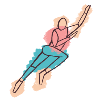Fashionable abstract drawing of a female figure png