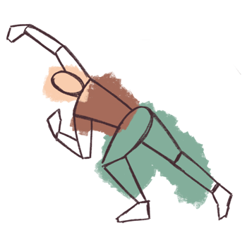 Fashionable abstract drawing of a female figure png