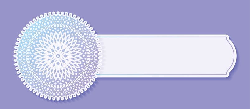 Blue mandala decorative banner vector