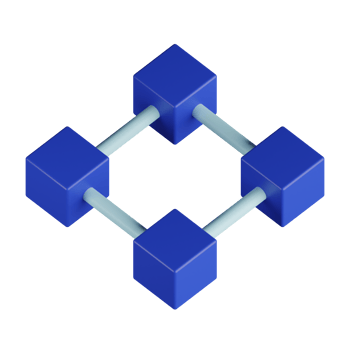 Blockchain Connection 3D Illustration png