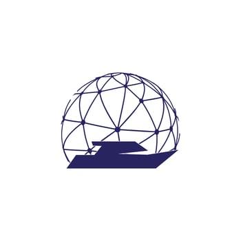 global network ship logo concept vector