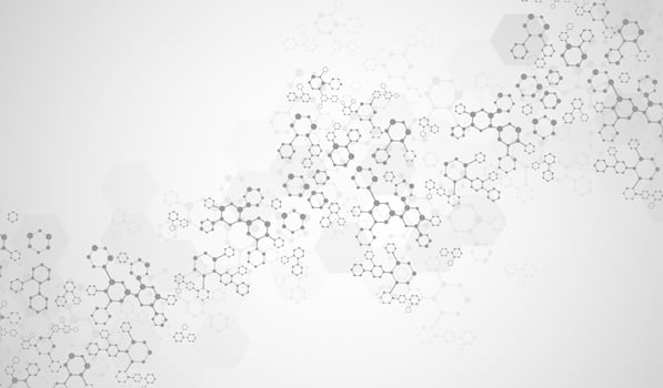 Molecules or DNA medical structure background vector design.